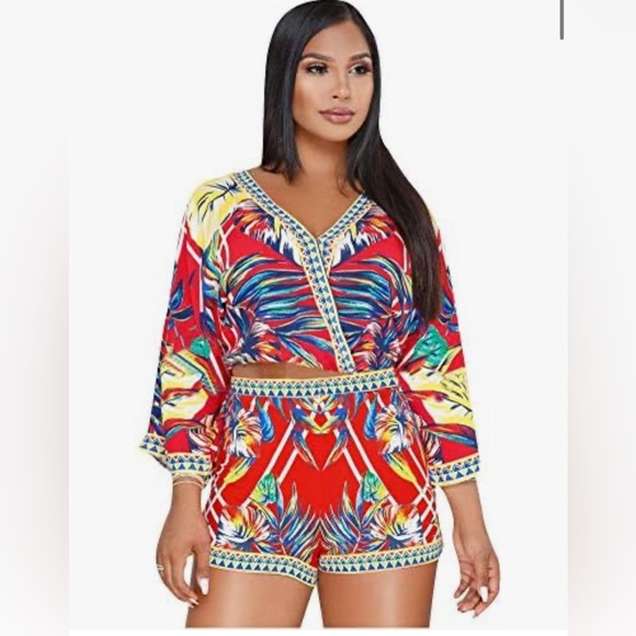 2 Piece Outfits for Women Summer Crop Top Short Set. New without tags. - Picture 1 of 2